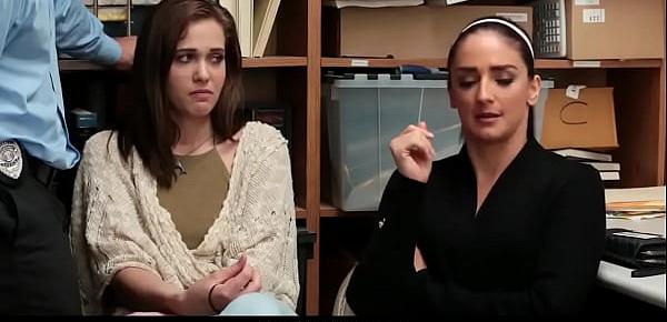Hot Mom and her Daughter Punished For Stealing at Mall